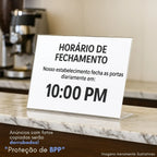 Expositor Avisos A4 30x21cm Cristal Balcão Pix Menu Cardápio