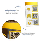 Qr Code Wifi Instagram Google Display Plaquinha Mesa Balcão