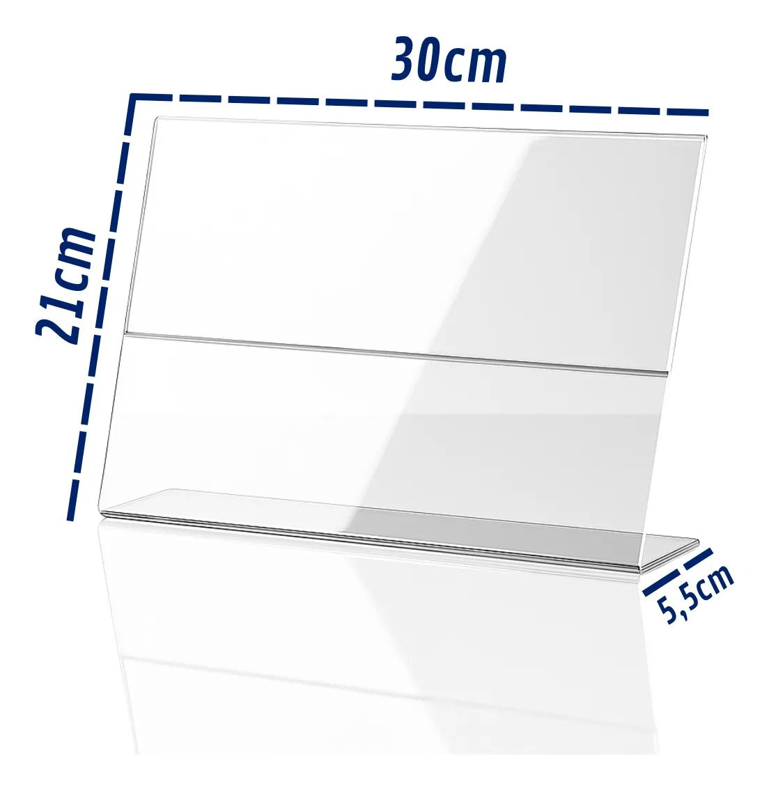 Expositor Avisos A4 30x21cm Cristal Balcão Pix Menu Cardápio