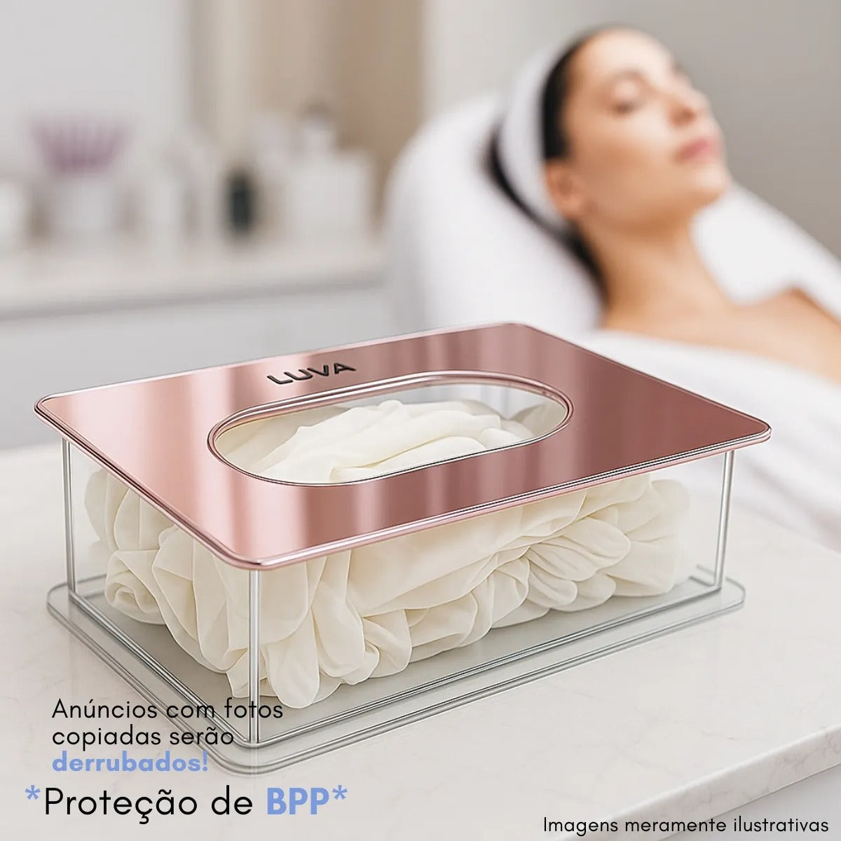 Caixa Acrílico Porta Luva Máscara Touca Profissional Médico