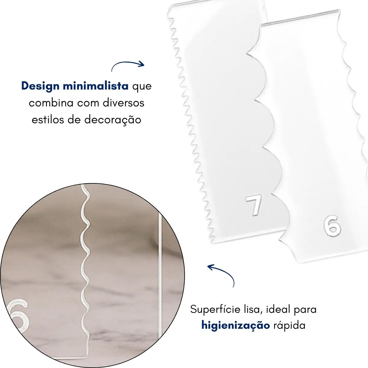 Espátulas Decoração Bolo 13 Pçs Confeiteiro Textura Desenho