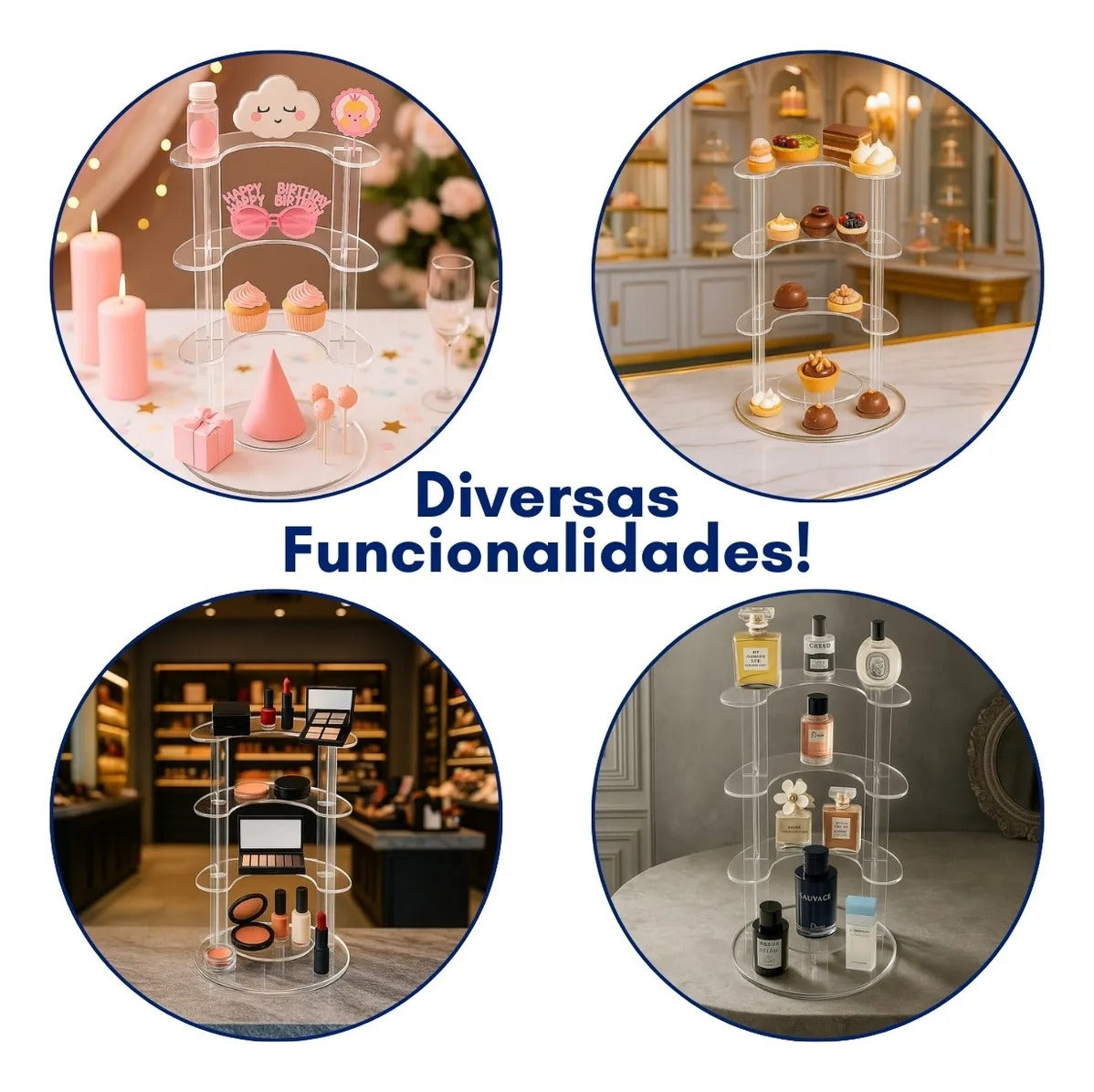 Prateleira 5 Andares Display Vitrine Balcão Loja Suporte