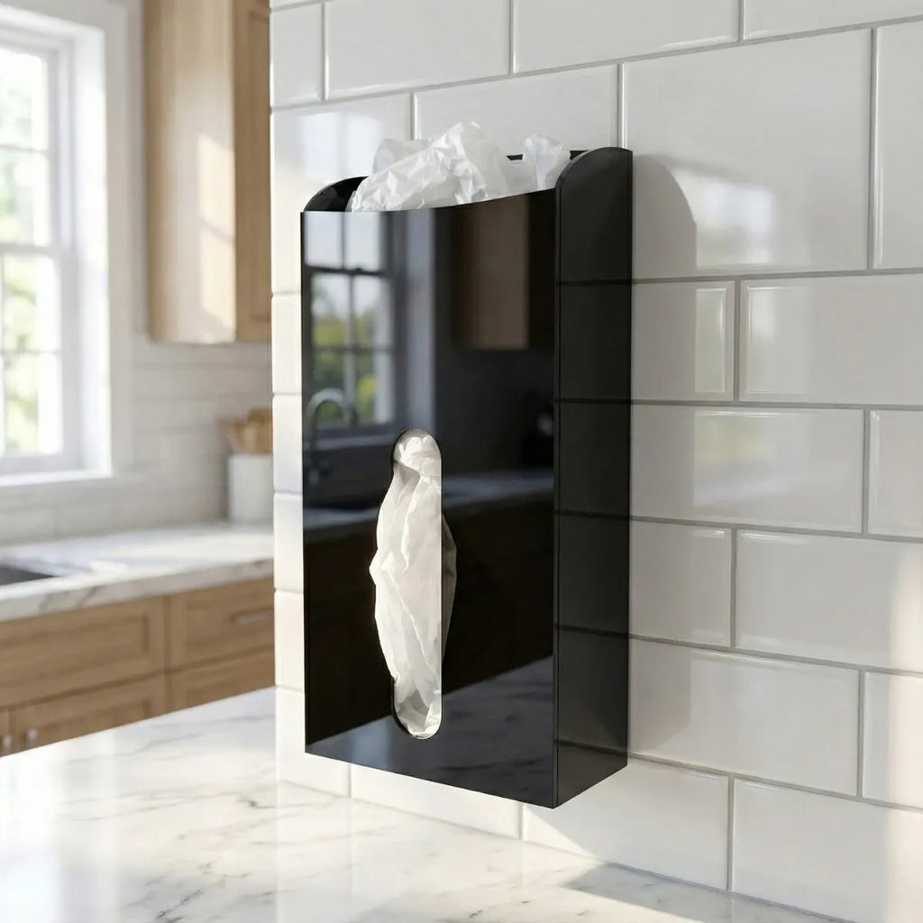 Suporte Sacolas Parede Puxa Saco Organização Cozinha Display