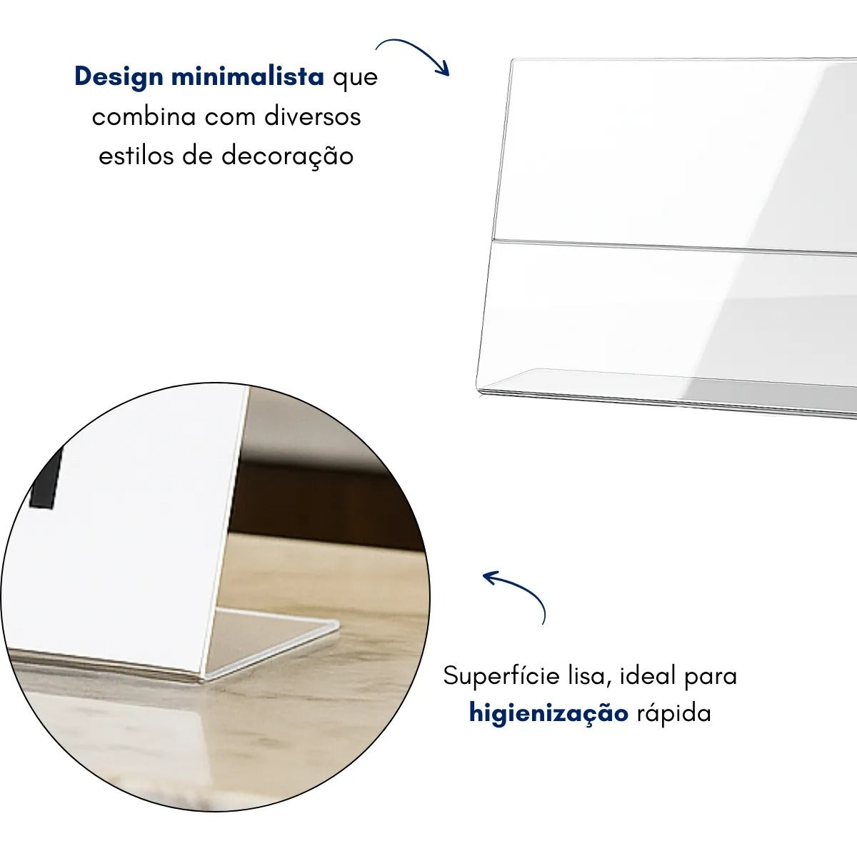 Expositor Avisos A4 30x21cm Cristal Balcão Pix Menu Cardápio