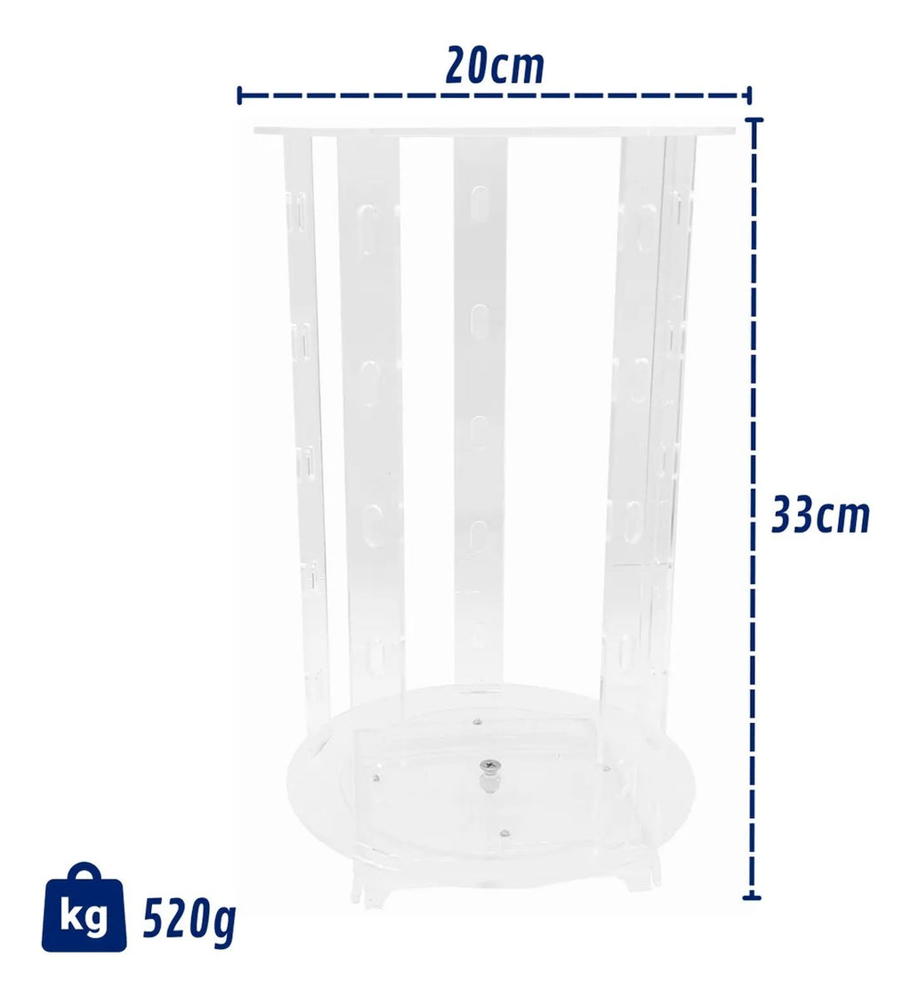 Expositor Giratório Laço Suporte Presilhas Bico Porta Tiaras