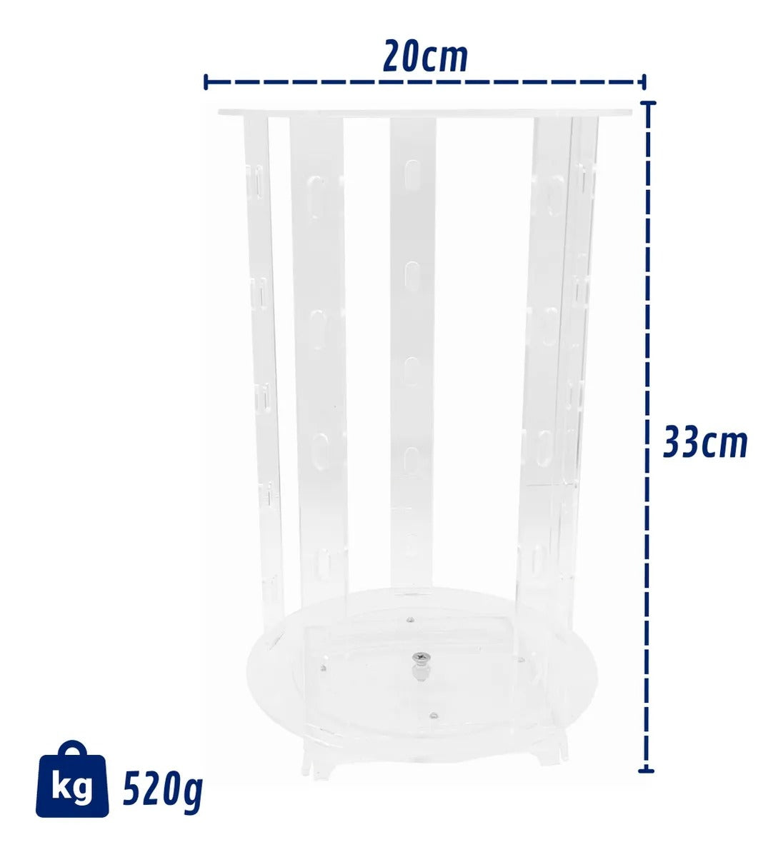 Expositor Giratório Laço Suporte Presilhas Bico Porta Tiaras