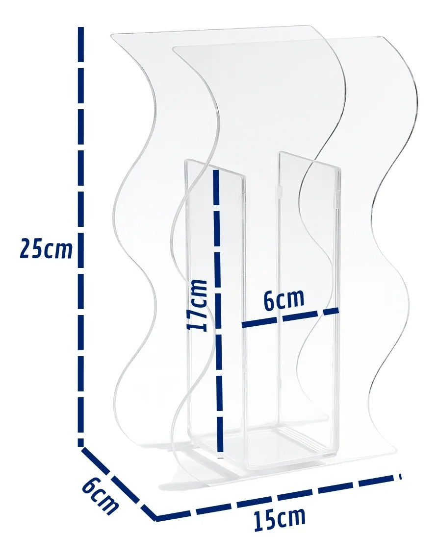 Vaso Ondulado Flores Cristal Mesa Festa Arranjo Decor Sala