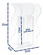 Vaso Ondulado Flores Cristal Mesa Festa Arranjo Decor Sala