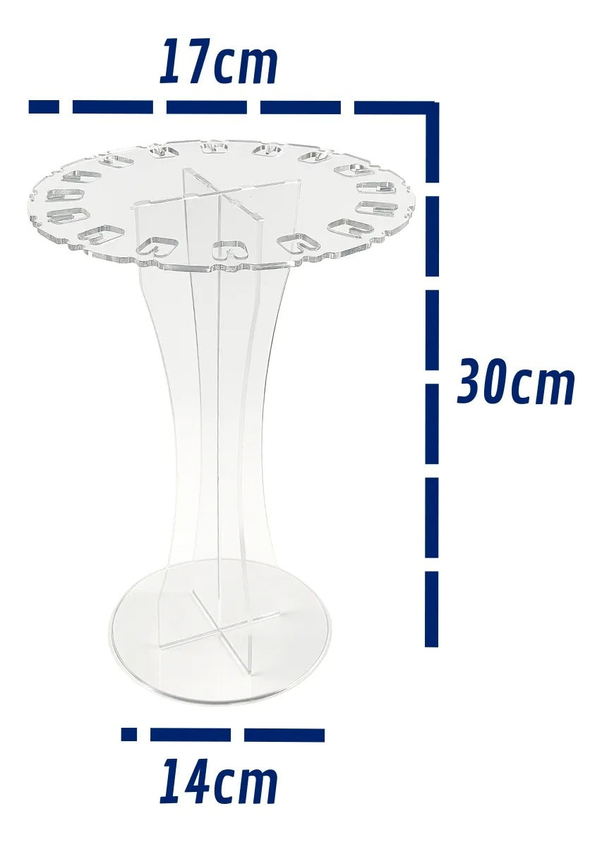 Porta Colar Expositor Display Joias 16 Espaços Vitrine Clean