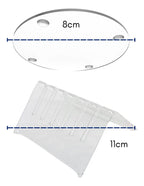 Jogo 6 Bolachas Porta Copo Acrílico Redondo Suporte