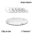 Jogo 6 Bolachas Porta Copo Acrílico Redondo Suporte