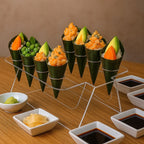 Expositor Temaki Sorvete Suporte Duplo Cristal 8 Cones