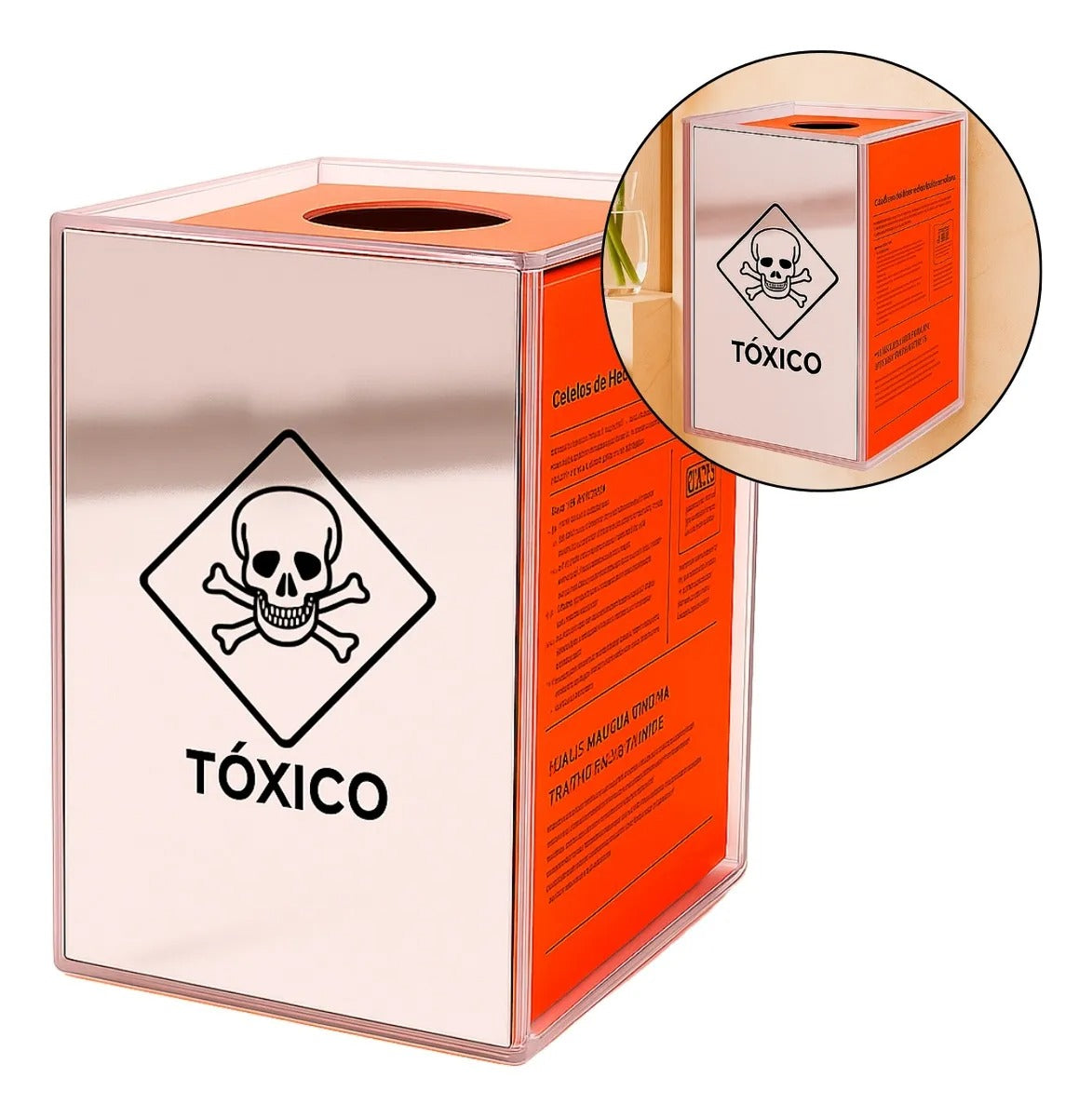 Caixa Coletora Descarpack Suporte Tóxico 3l Parede Mesa