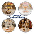 Prateleira 4 Andares Display Vitrine Balcão Loja Suporte