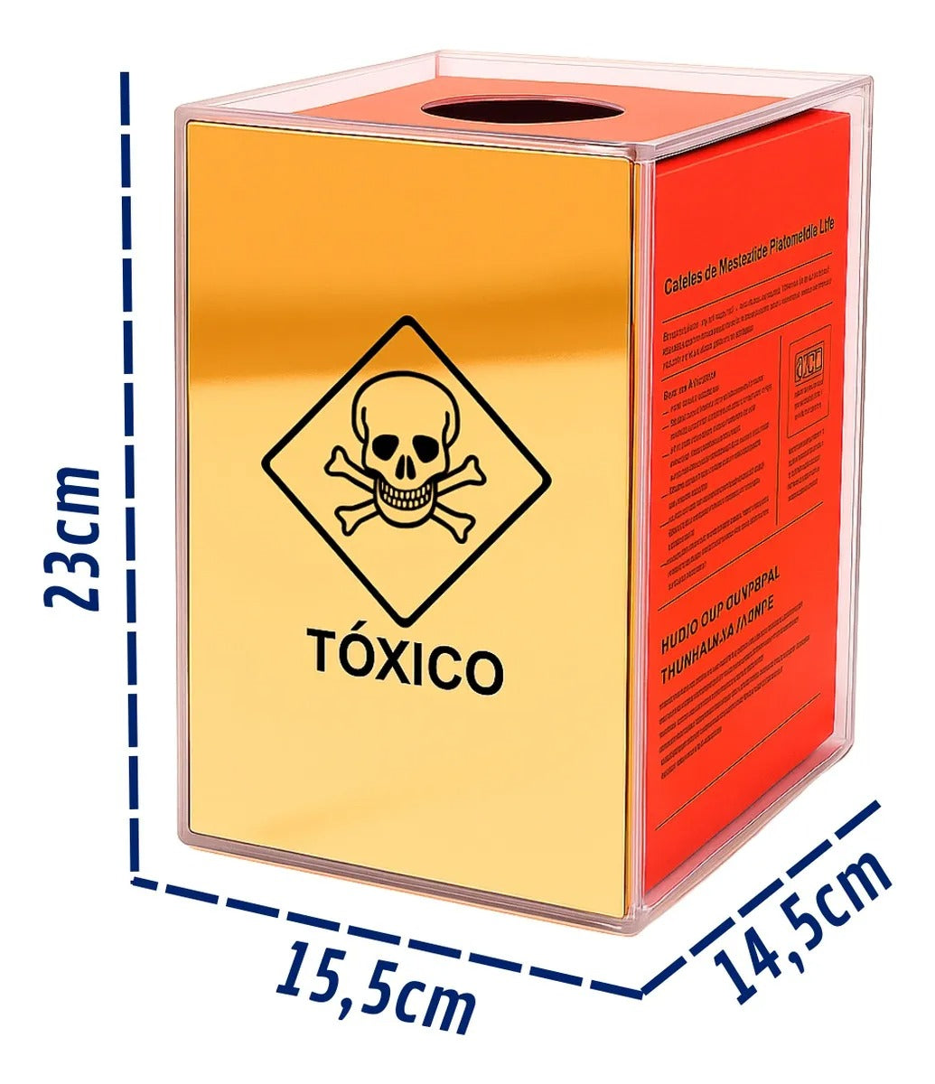 Caixa Coletora Descarpack Suporte Tóxico 3l Parede Mesa