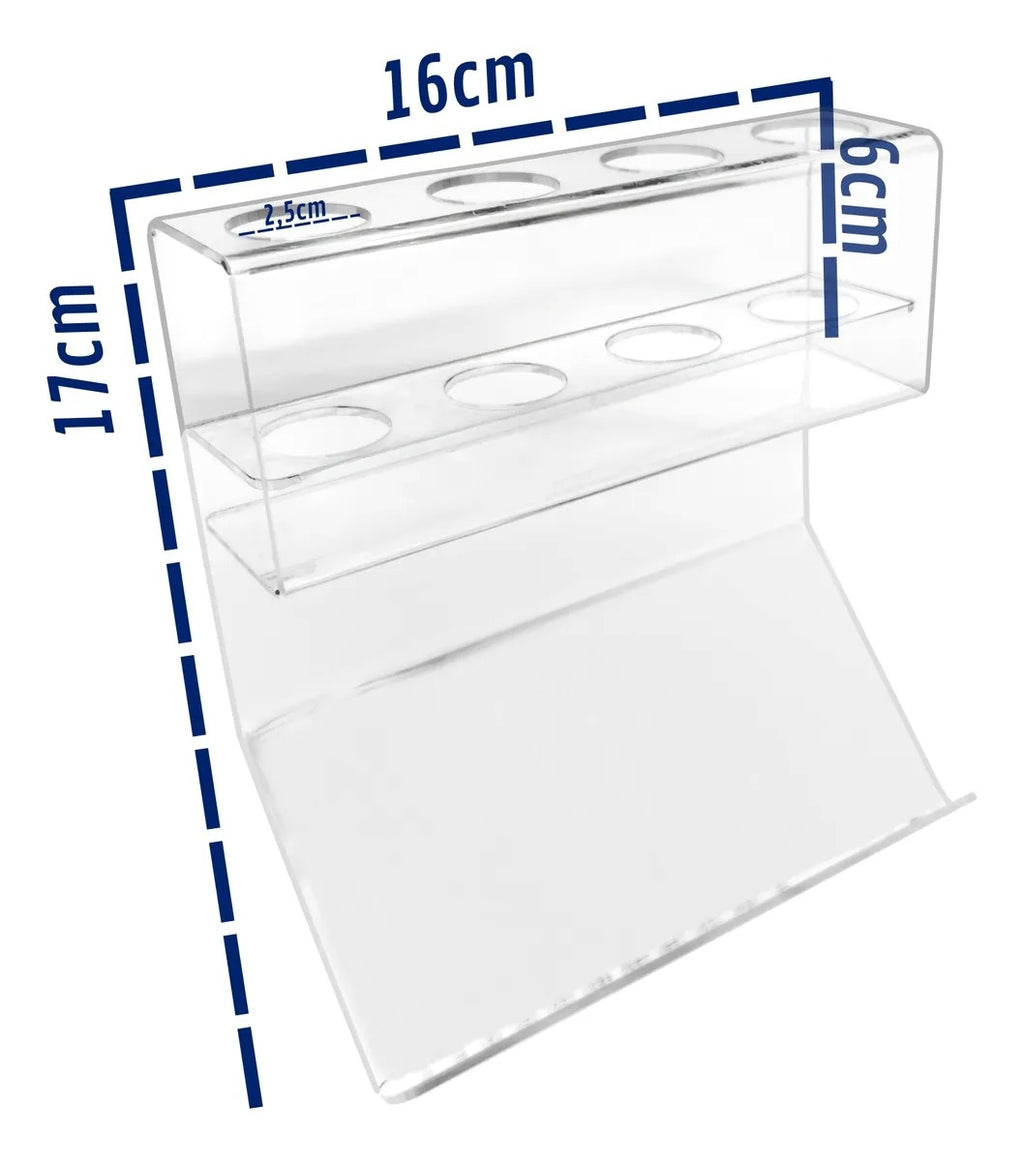 Kit 5 Suporte Acrilico Porta 4 Canetas 1 Apagador Lousa