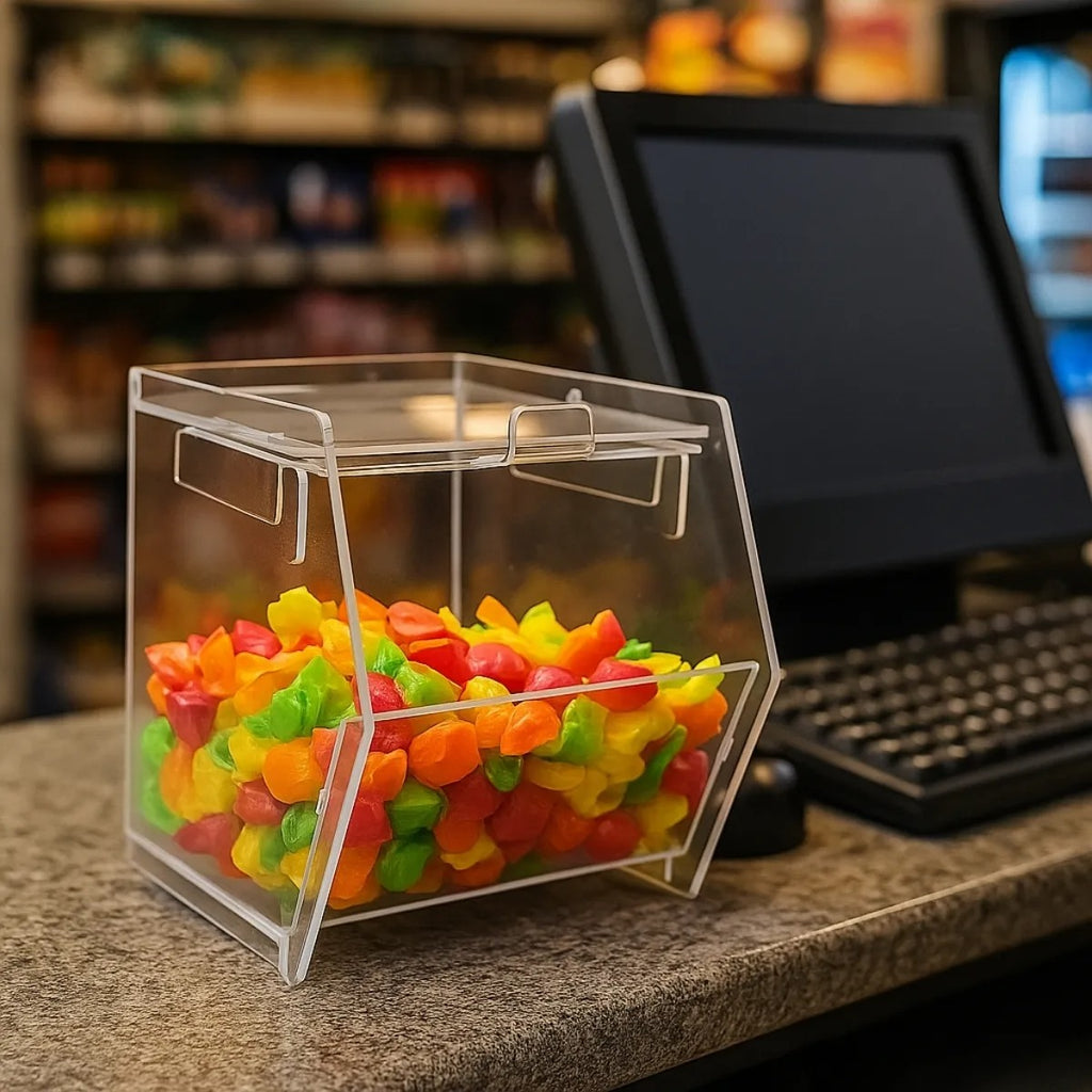 Expositor Balas Doces Display Baleiro Balcão Nicho Bancada