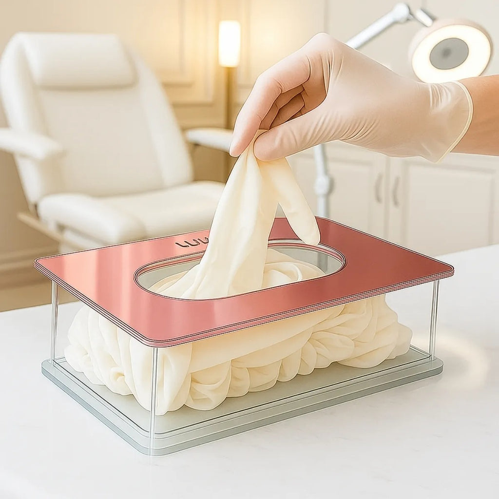 Caixa Acrílico Porta Luva Máscara Touca Profissional Médico