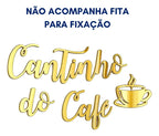 Frase Letreiro Cantinho Do Café Decor Espelho 40cm Placa