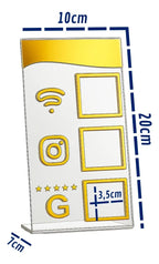 Qr Code Wifi Instagram Google Display Plaquinha Mesa Balcão