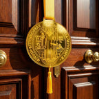 Medalha São Bento Escapulário Porta Proteção Dourado Benção