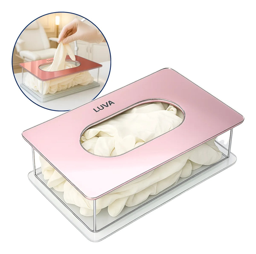 Caixa Acrílico Porta Luva Máscara Touca Profissional Médico