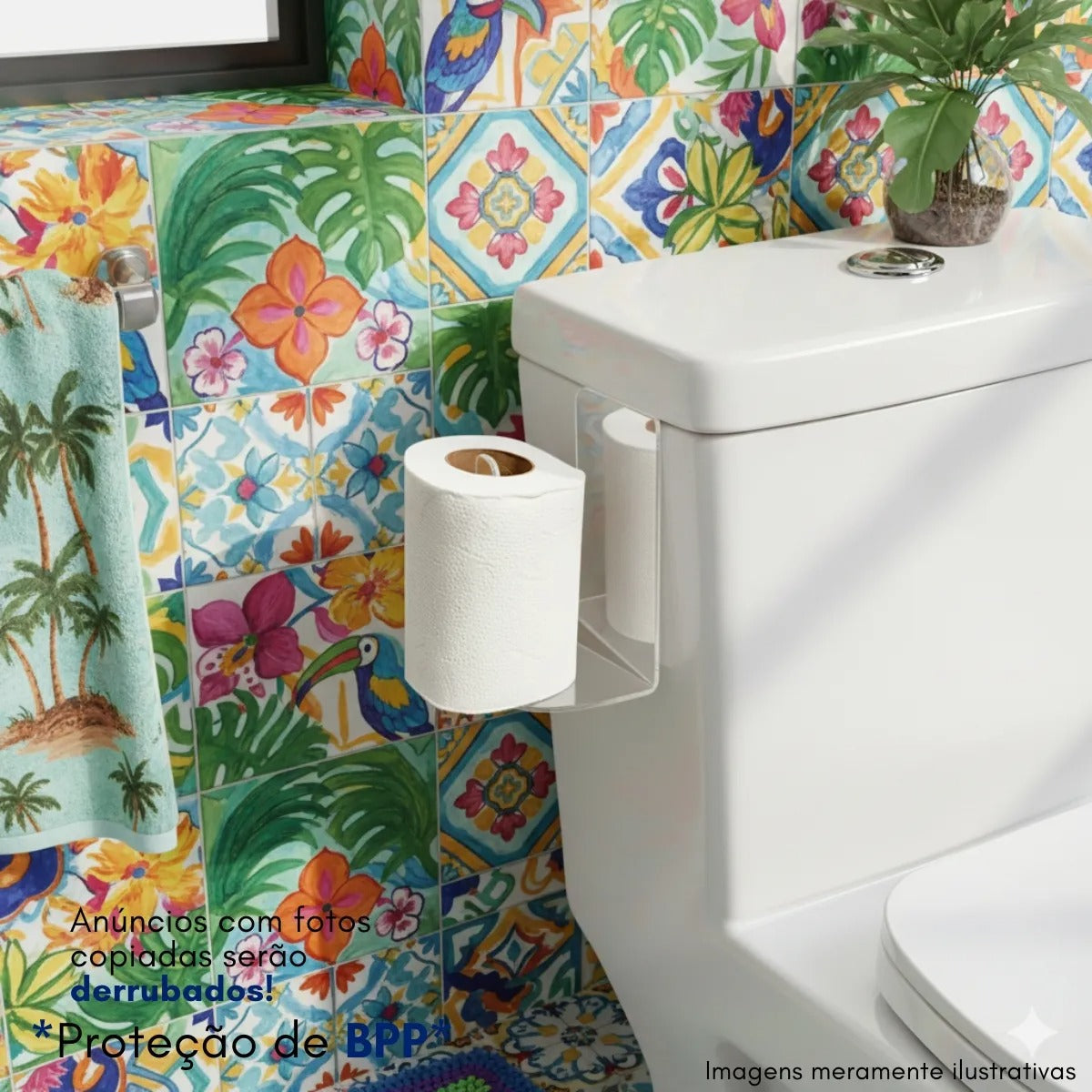 Porta Papel Caixa Acoplada Higiênico Privada Banheiro Lavabo