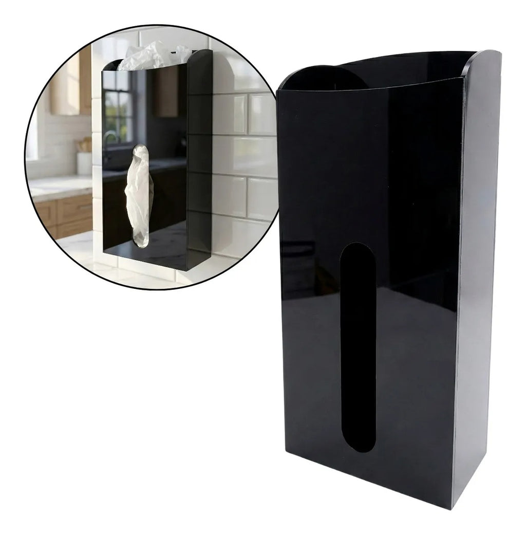 Suporte Sacolas Parede Puxa Saco Organização Cozinha Display