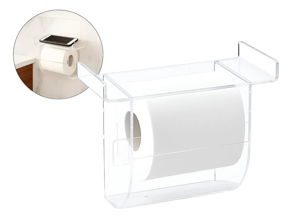 Suporte Papel Higiênico Apoio Celular Objeto Banheiro Lavabo