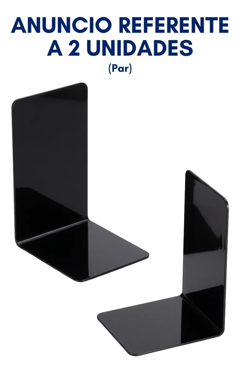 Aparador Porta Livros Suporte Bibliocanto Acrilico Par 2 Un Preto