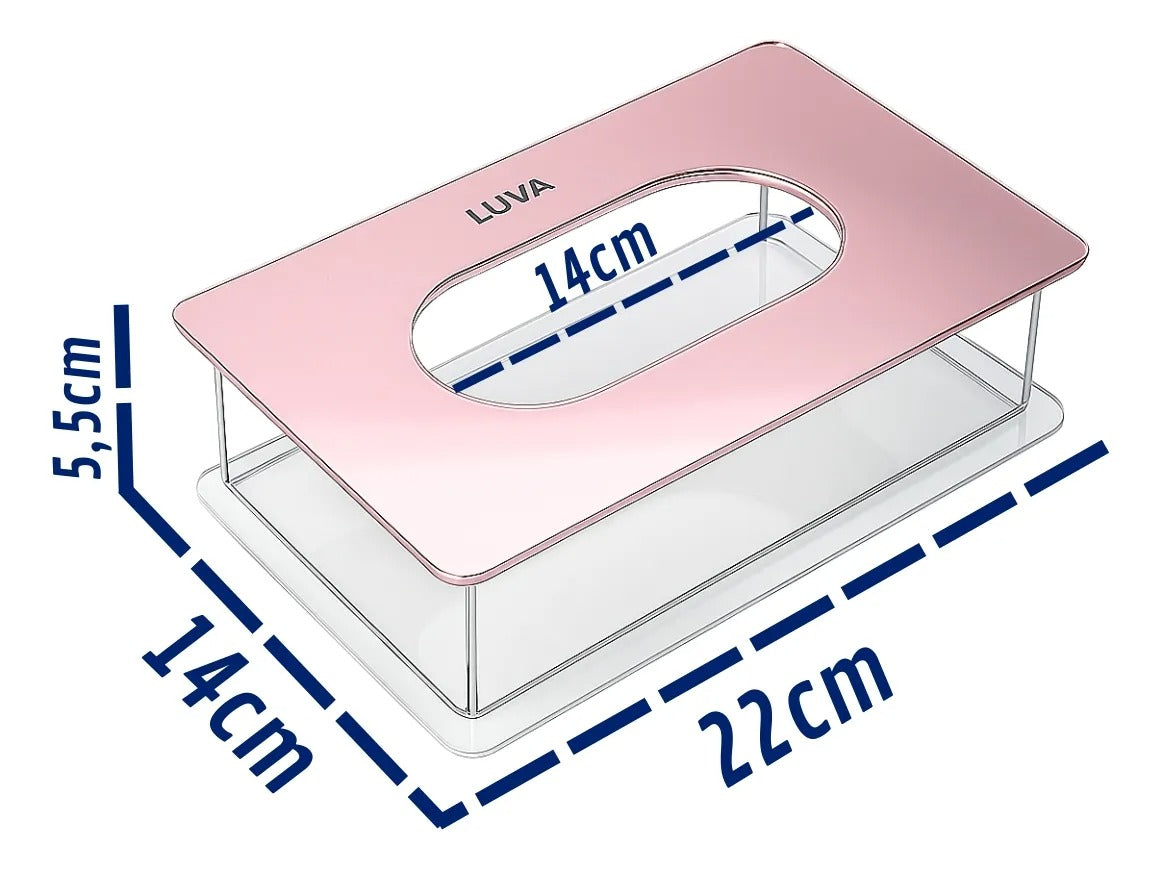 Caixa Acrílico Porta Luva Máscara Touca Profissional Médico