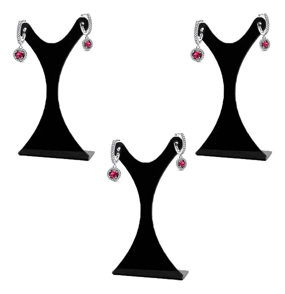 Kit 3 Mostruário Expositor Porta Brinco Joia Acrilico Y