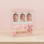 Caixa Fotos Moldura Expositora Objetos Lembranças Box Quadro