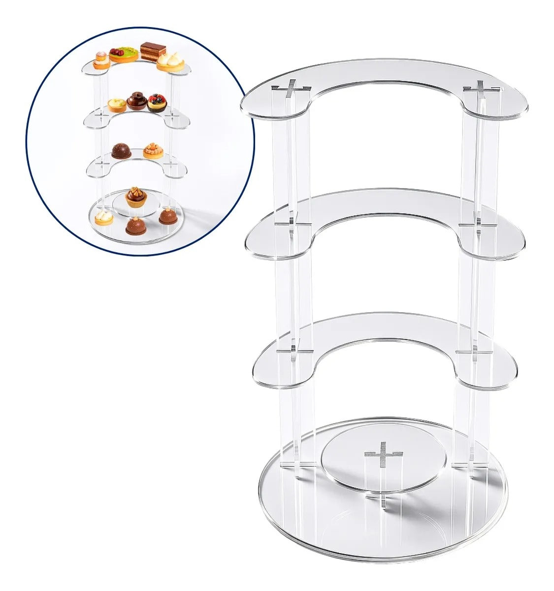 Prateleira 5 Andares Display Vitrine Balcão Loja Suporte