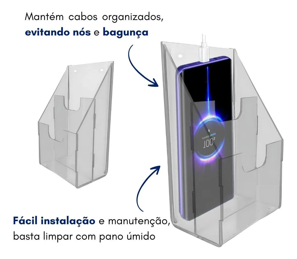 Apoio Triplo Suporte Tomada Parede Carregar Porta Celular