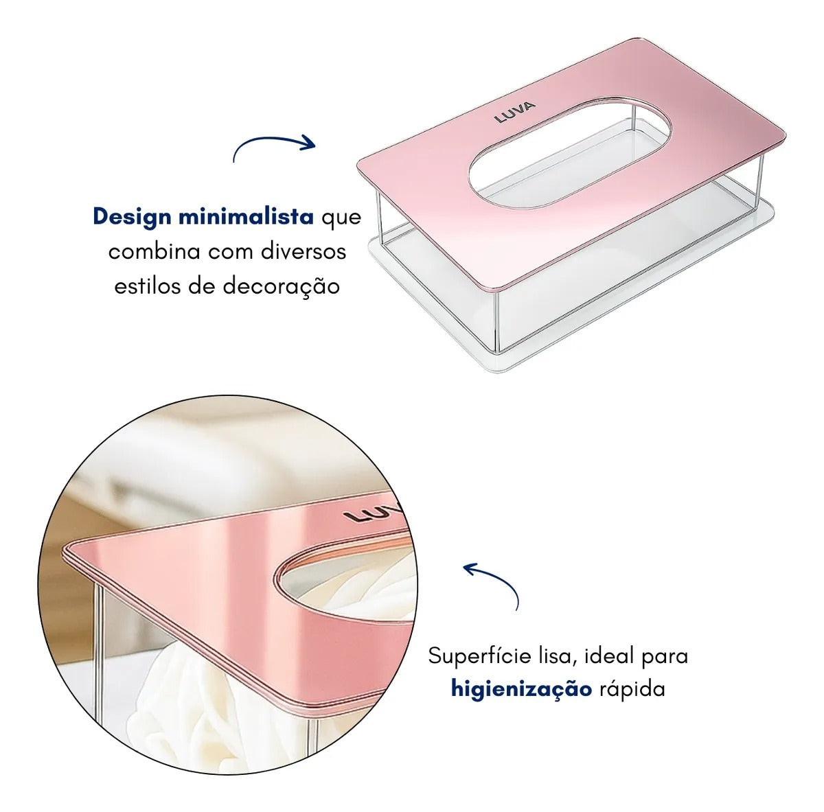 Caixa Acrílico Porta Luva Máscara Touca Profissional Médico