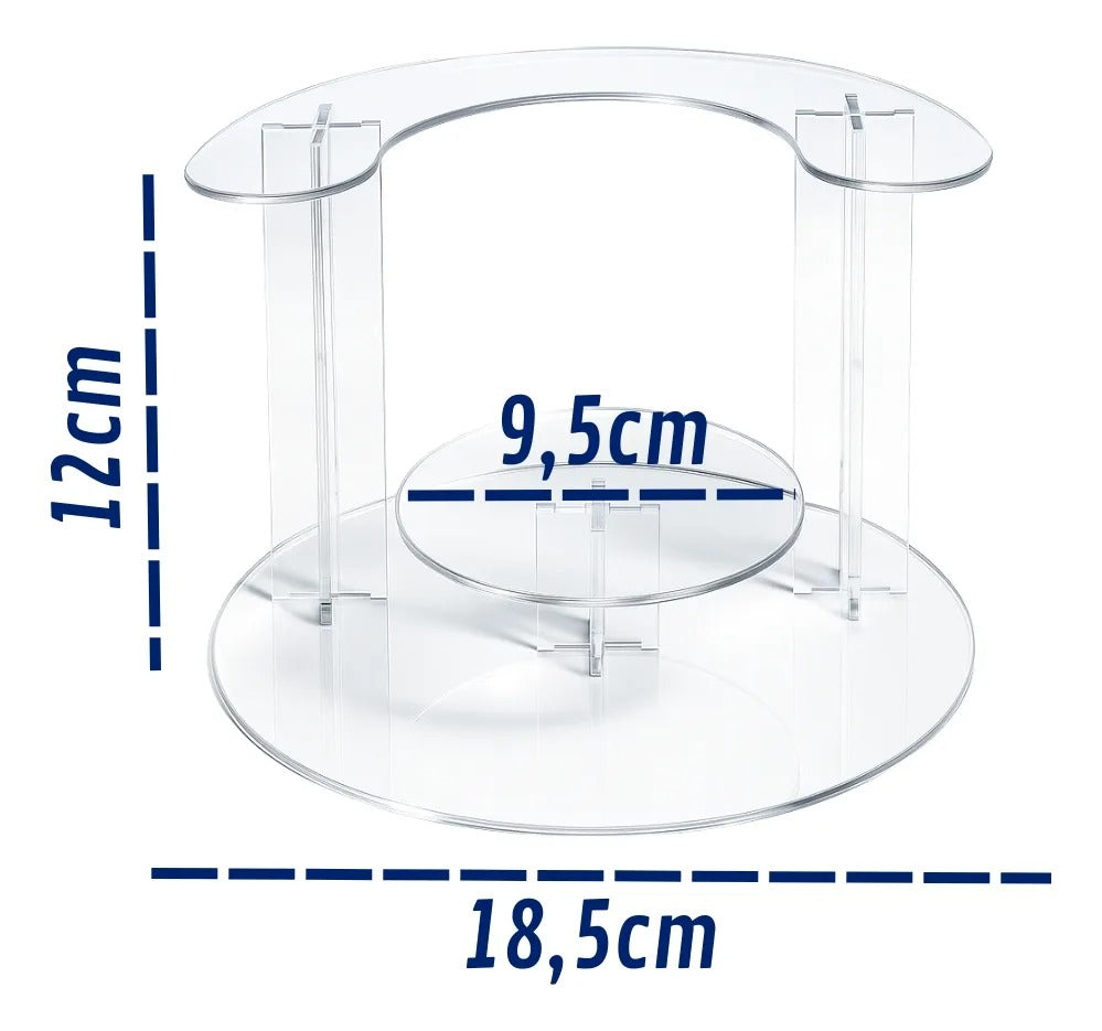 Prateleira 3 Andares Display Vitrine Balcão Loja Suporte
