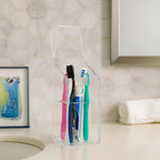 Organizador Porta Escova De Dente Com Tampa Bancada Banheiro