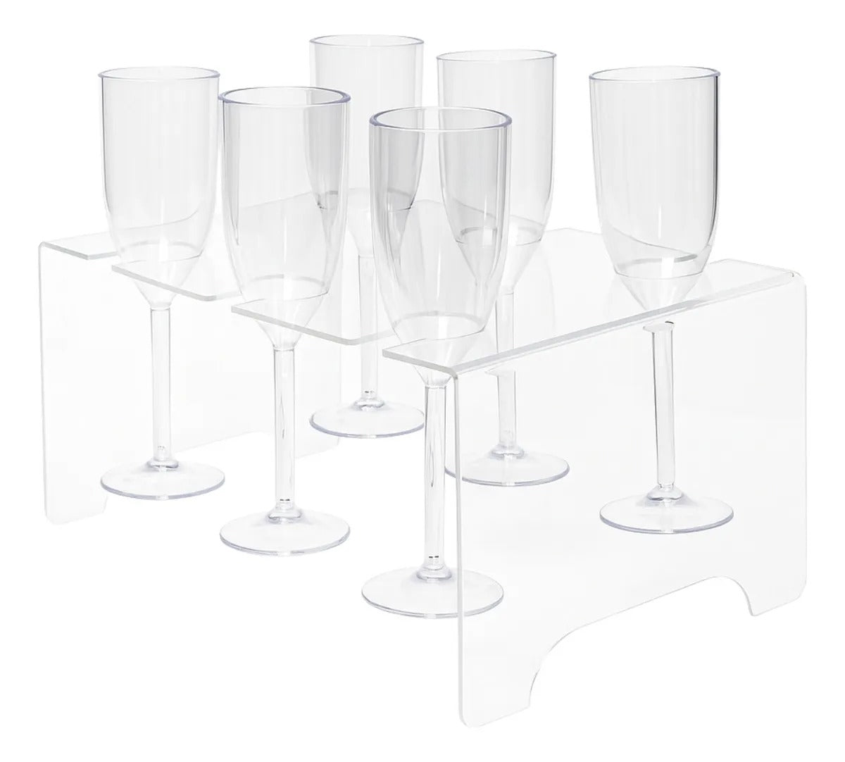 Porta Taças 6 Pç Festa Adega Exposição Organizador Expositor