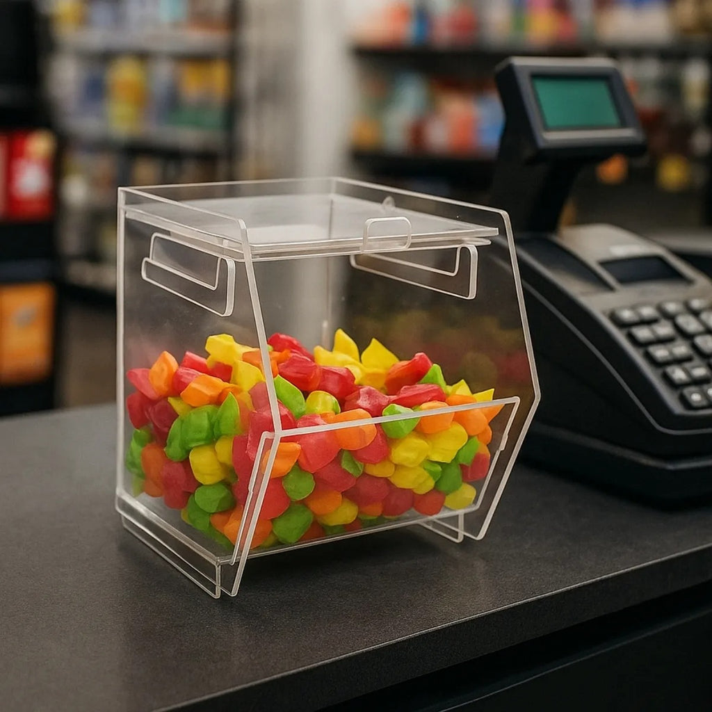 Expositor Balas Doces Display Baleiro Balcão Nicho Bancada