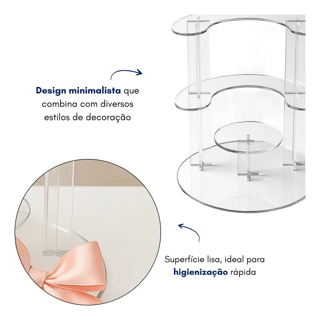 Prateleira 4 Andares Display Vitrine Balcão Loja Suporte