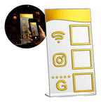 Qr Code Wifi Instagram Google Display Plaquinha Mesa Balcão
