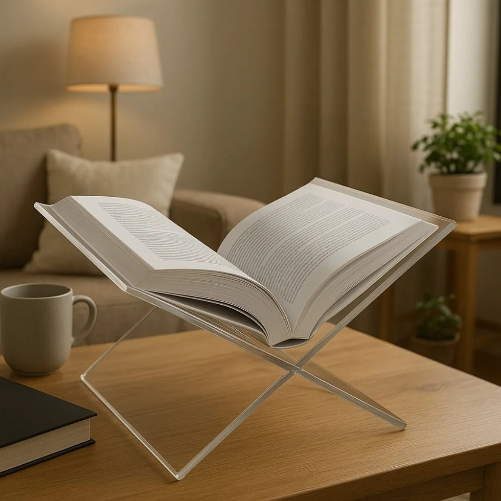 Suporte Livro Leitura Acrílico Bíblia Decoração Sala Luxo