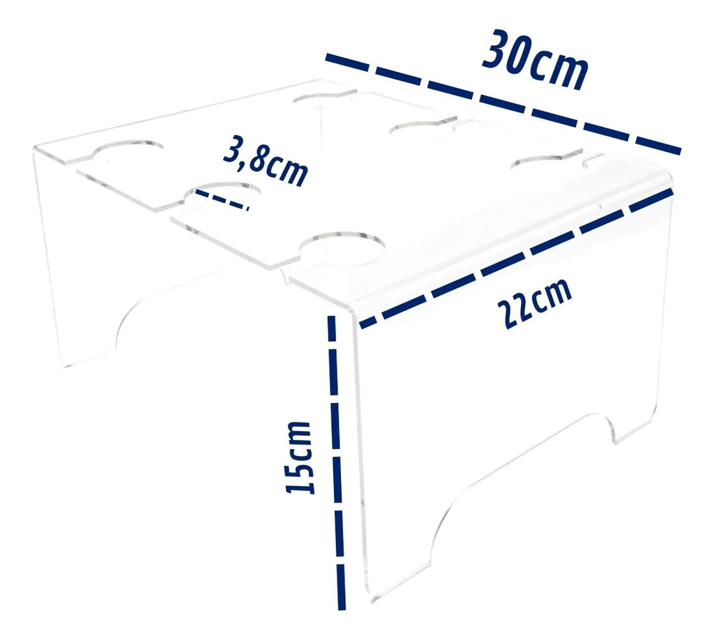 Porta Taças 6 Pç Festa Adega Exposição Organizador Expositor