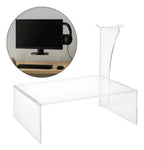 Apoio Monitor + Fone Mesa Elevado Transparente Gamer Setup