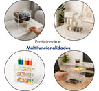 Kit 6 Organizador Modular Gavetas Escritório Maquiagem Casa
