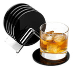 Jogo 6 Bolachas Porta Copo Acrílico Redondo Suporte