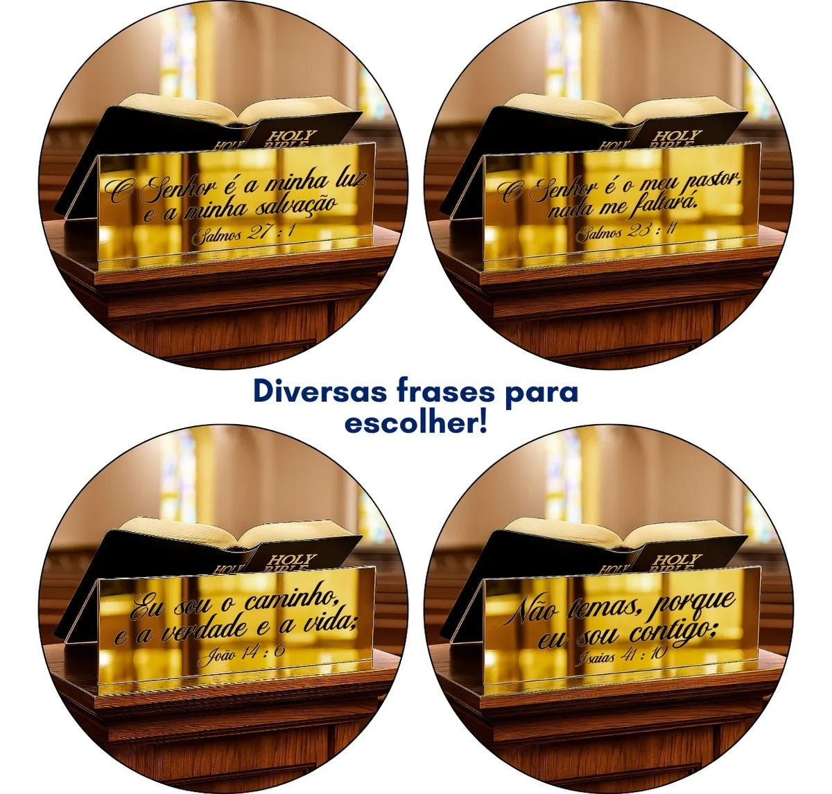 Suporte Bíblia Grande Púlpito Altar Igreja Versículo Frase