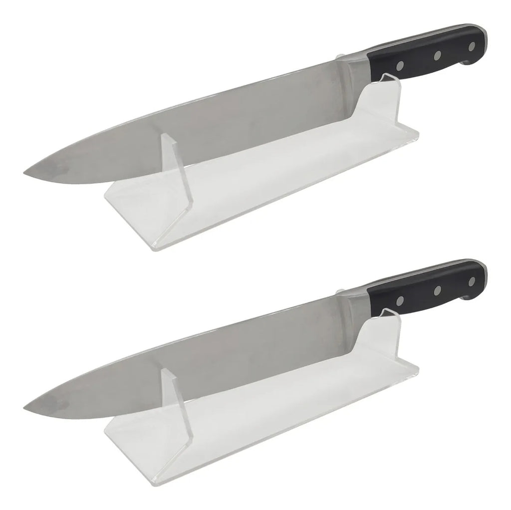 Kit Faqueiro Acrílico Expositor Faca Profissional Descanso