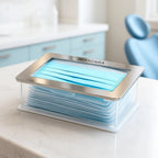 Porta Mascara Descartavel Suporte Organizador Mesa Acrílico